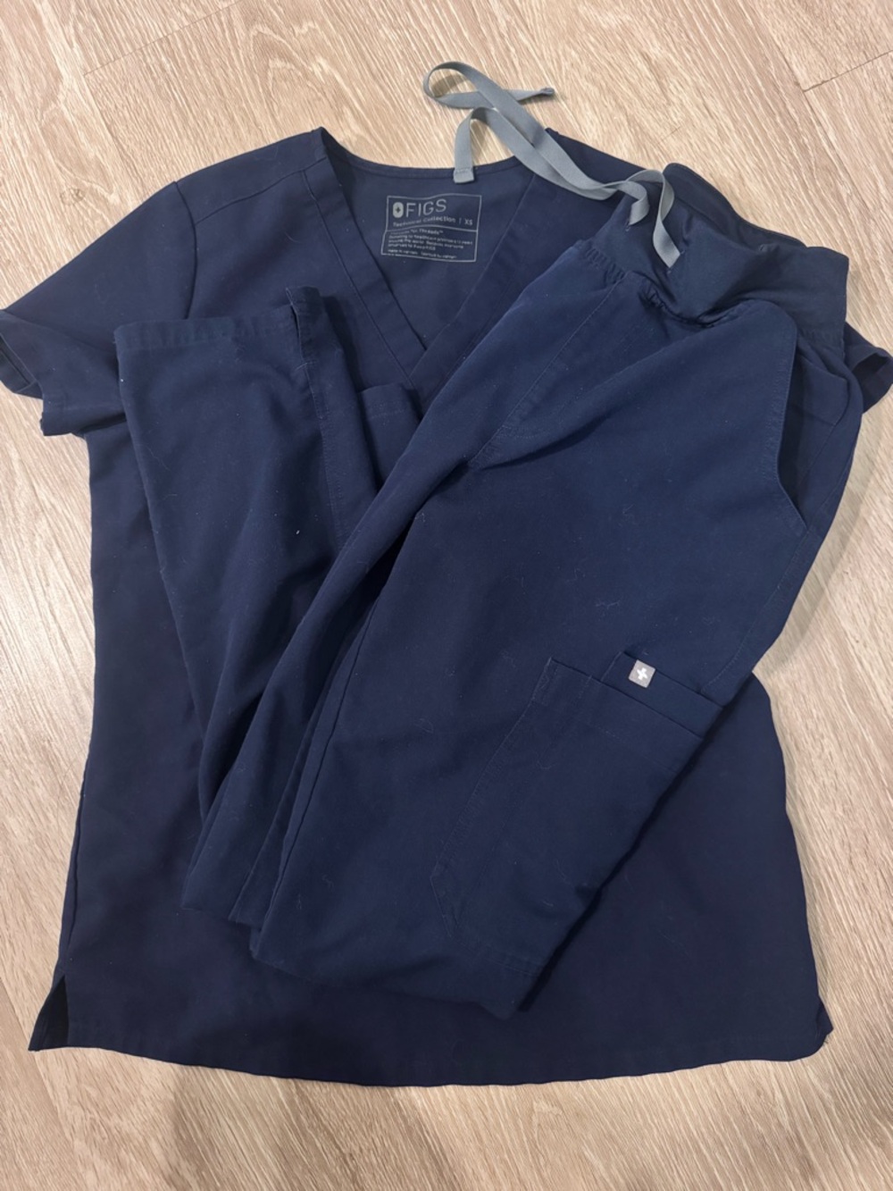Figs Navy Medical Scrub Top and Pants
